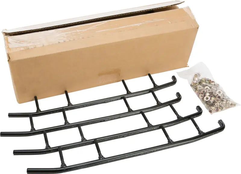 Black plastic snowmobile track clips with fasteners for Hard Weld Runners Yam 20/Pk