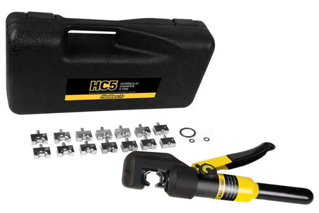 Haltech HT-070306 Haltech HC5 Hydraulic Crimping Tool - 5 TON - Suits 00 AWG to 12AWG Cable