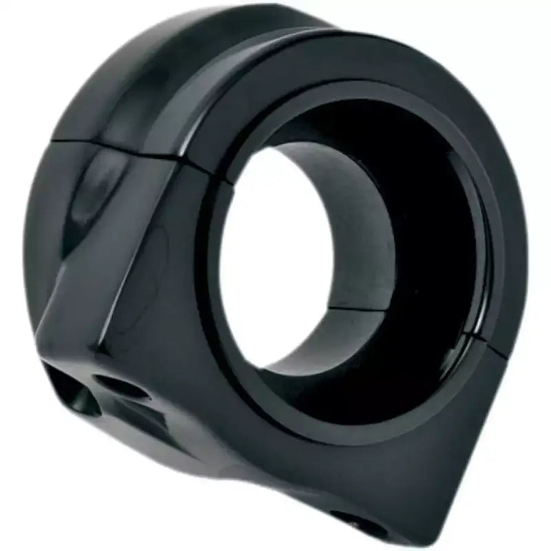 Glossy black two-piece handlebar clamp for HAWG HALTERS HTHA-DC-A01 dual cable throttle housing
