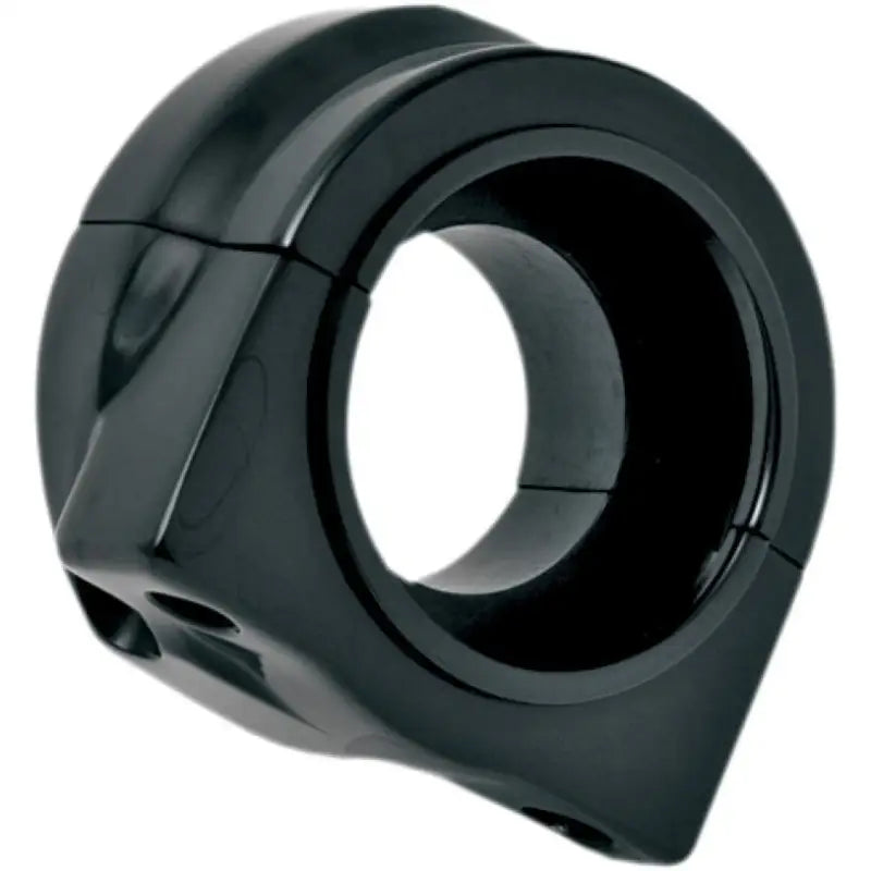 Gloss black two-piece handlebar clamp for HTHA-DC-A01 Hawg Halters dual cable throttle housing