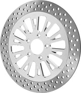 Chrome motorcycle brake rotor with spoked design for HAWG HALTERS HTHA-SC-C01 Hand Control Kit