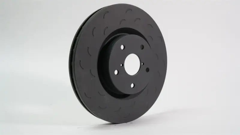 HTS4254 Hawk Street black perforated brake rotor with matte finish