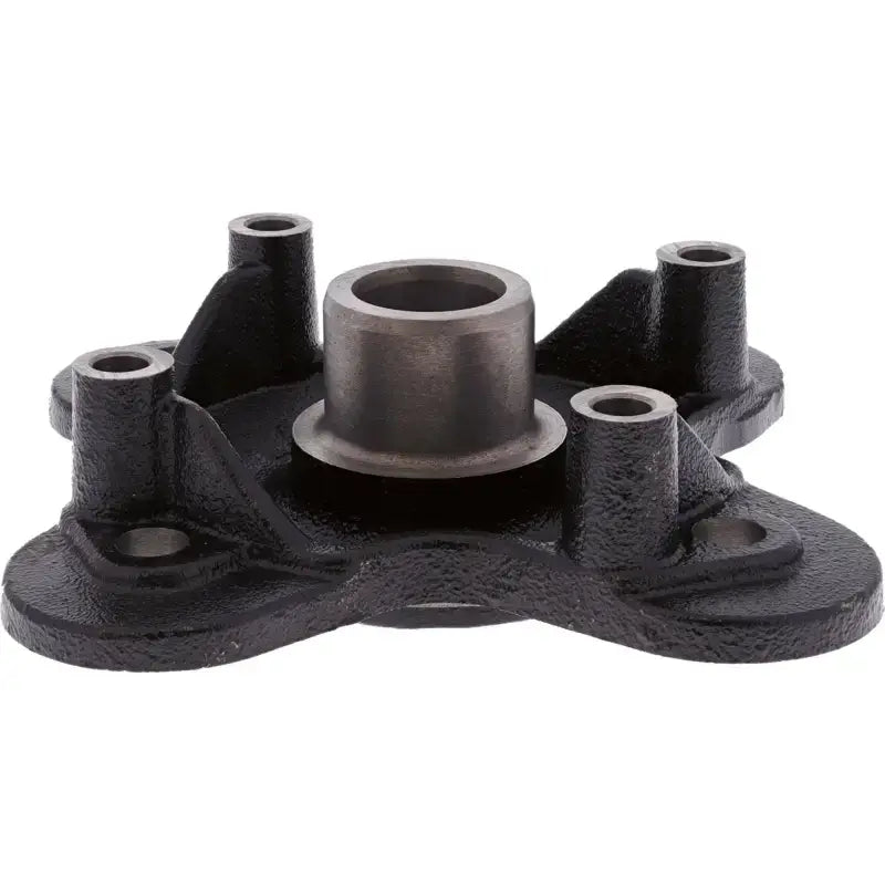 Black metal machinery part.