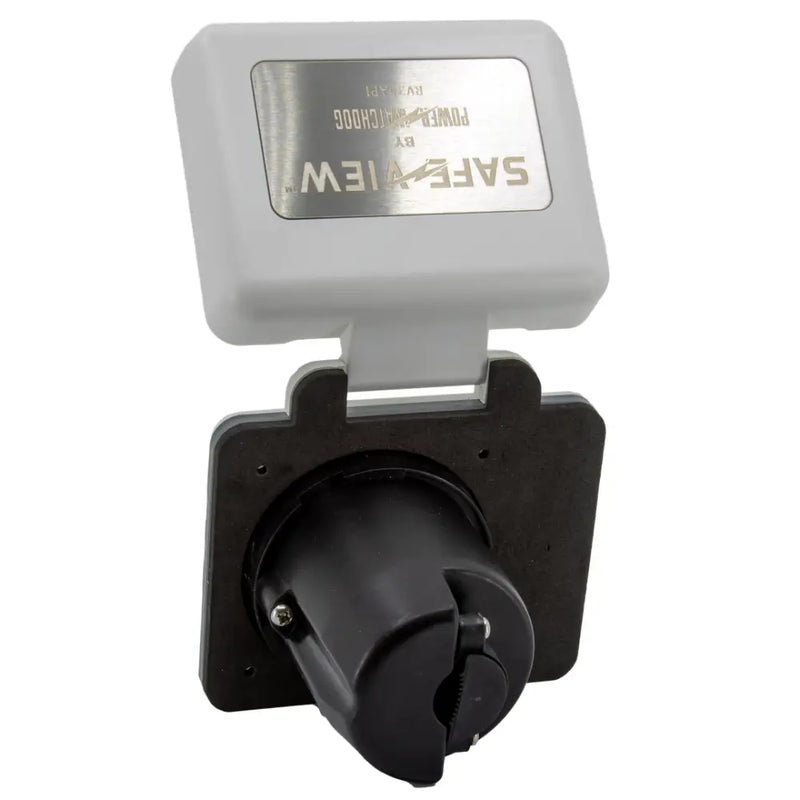 Hughes Auto Features Water Resistant Cover Power Inlet Port SV30API-W - White 30A Smart RV