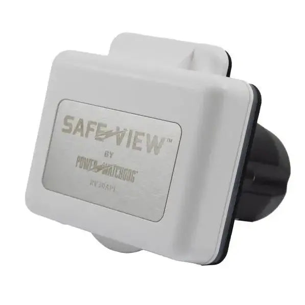 Hughes Auto Features Water Resistant Cover Power Inlet Port SV30API-W - White 30A Smart RV