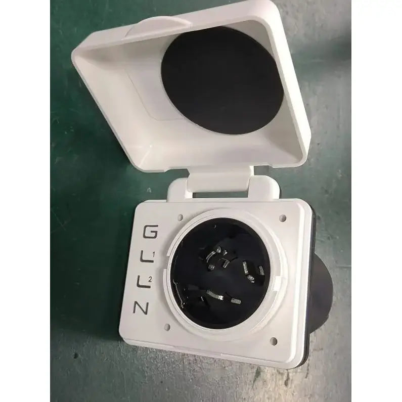 Hughes Auto Features Water Resistant Cover Power Inlet Port SV50API-W - White 50A Smart RV