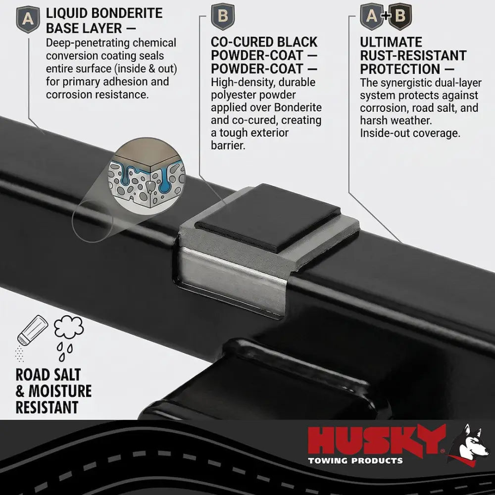 Husky Towing Open-Back Receiver For Easy Cleaning Trailer Hitch Rear 69499C - Nissan Frontier Class Iii