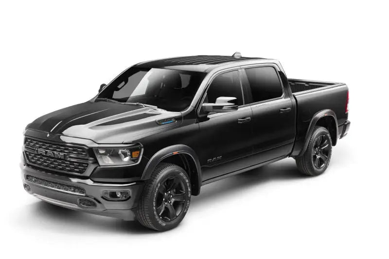 Black Ram pickup truck with Husky Liners 19-23 Ram 1500 RVL Fender Flares