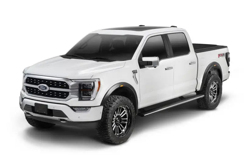 White Ford F-150 pickup truck.
