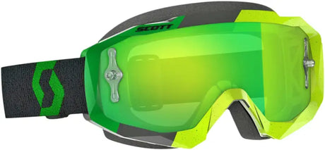 Green and black Hustle Goggle Yellow/Green W/Green Chrome Works with mirrored lens