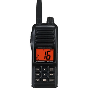 Handheld HX380 Standard VHF-HH 5Watt Radio with Land Mobile Channel, front view showing display and controls.