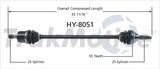 HY-8051 Trakmotive New Cv Axle - Shaft