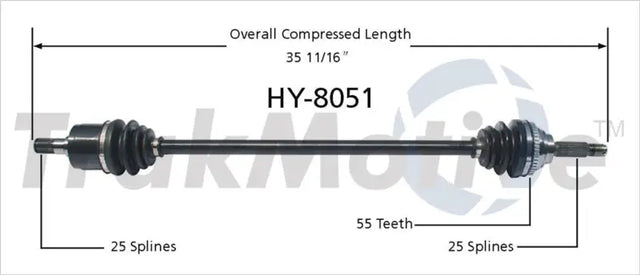 HY-8051 Trakmotive New Cv Axle - Shaft