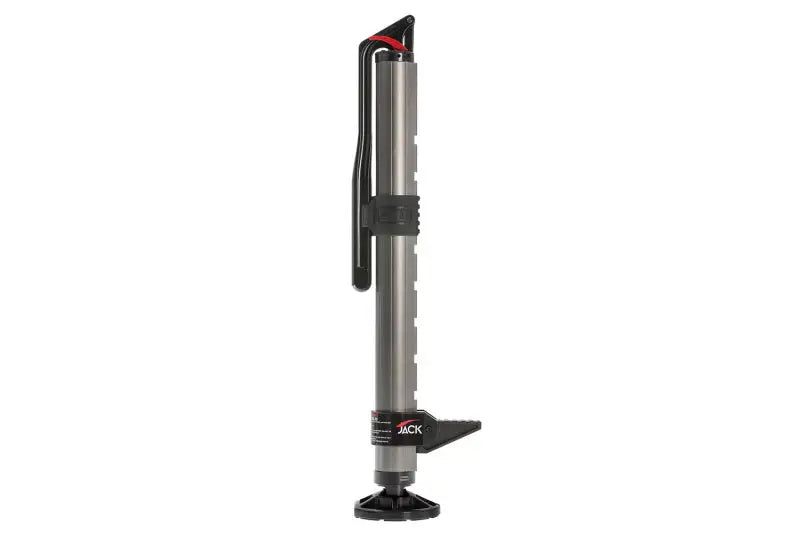 ARB Hydraulic Recovery Jack with a sleek design featuring a black rubber body bumper, adjustable foot, and high-position handle for ultimate control and safety.