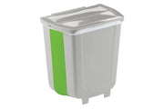 Gray and green ibin0012 ironman 4x4 collapsible trash can with lid for outdoors