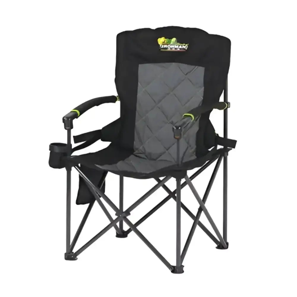 ICHAIR0067 Ironman 4X4 King Hard Arm Camp Chair With Lumba - Camping
