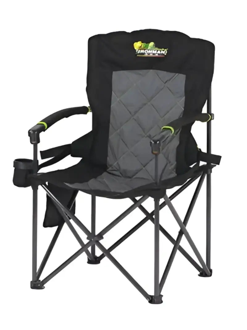ICHAIR0067 Ironman 4X4 King Hard Arm Camp Chair With Lumba - Camping