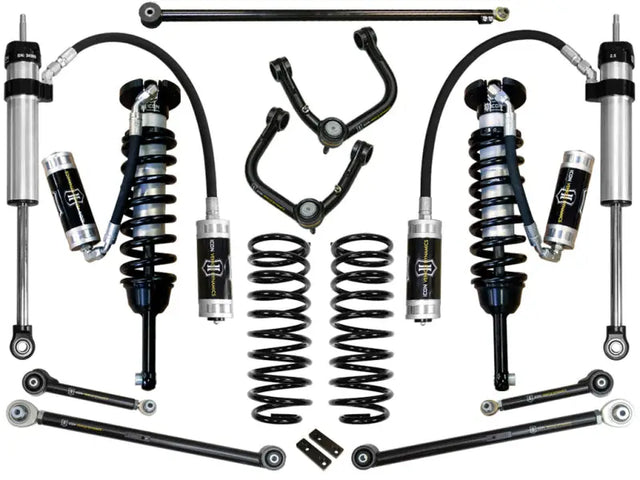 ICON 03-09 Toyota 4Runner/FJ 0-3.5in Stage 6 Suspension System with Tubular Upper Control Arms, featuring Delta Joint technology.