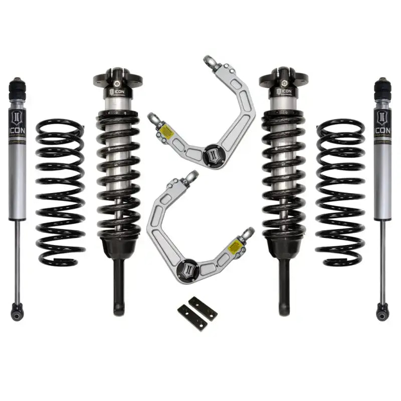ICON 03-09 Toyota 4Runner/FJ 0-3.5in Stage 2 Suspension System w/Billet UCA featuring upper control arms with ICON's patented Delta Joint.