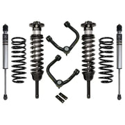 ICON 03-09 Toyota 4Runner/FJ 0-3.5in Stage 2 Suspension System w/Tubular UCA components including shocks, springs, and upper control arms featuring Delta Joint technology.