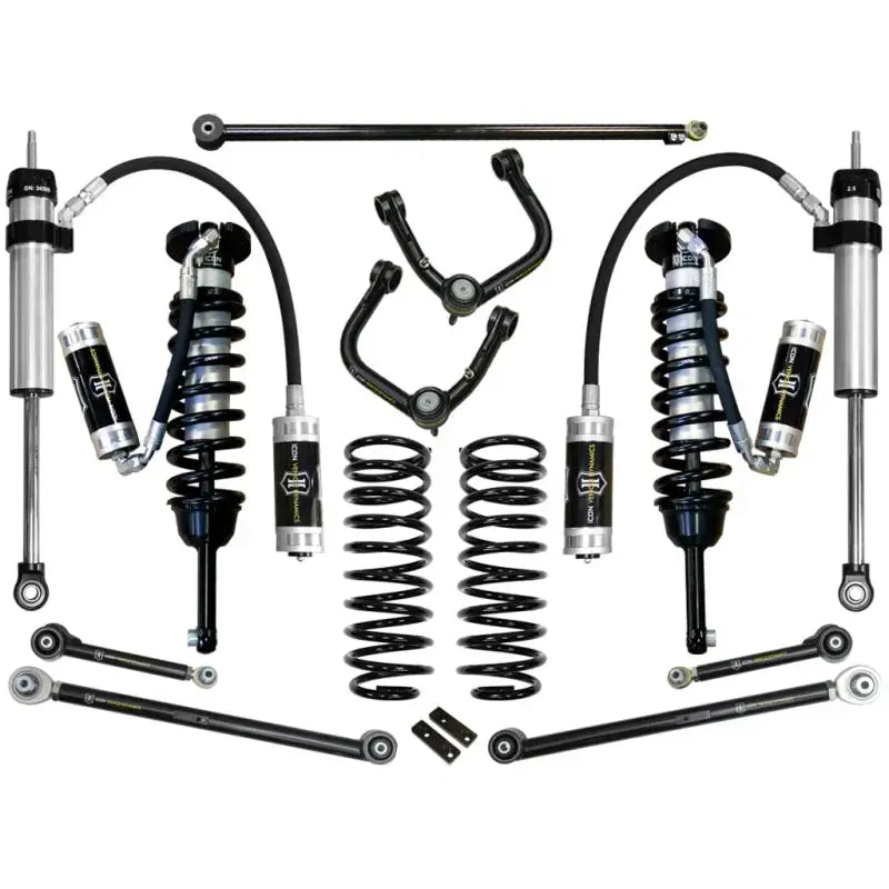 ICON 03-09 Toyota 4Runner/FJ 0-3.5in Stage 6 Suspension System with Tubular Upper Control Arms, featuring Delta Joint technology.