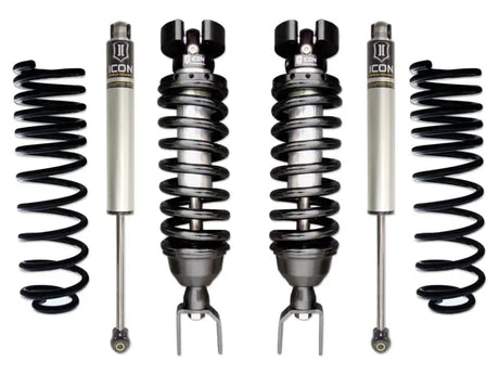 ICON Vehicle Dynamics 2009-2018 Ram 1500 4WD Stage 2 Suspension System with 2.5" coilover shocks and Eibach coil springs.