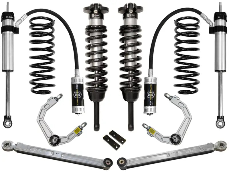 ICON 2010+ Toyota FJ/4Runner 0-3.5in Stage 4 Suspension System with Billet Upper Control Arms featuring Delta Joint technology for superior performance and durability.