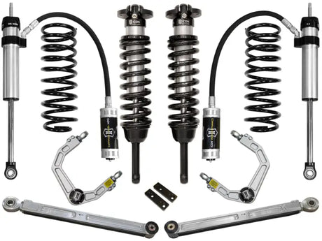 ICON 2010+ Toyota FJ/4Runner 0-3.5in Stage 4 Suspension System with Billet Upper Control Arms featuring Delta Joint technology for superior performance and durability.