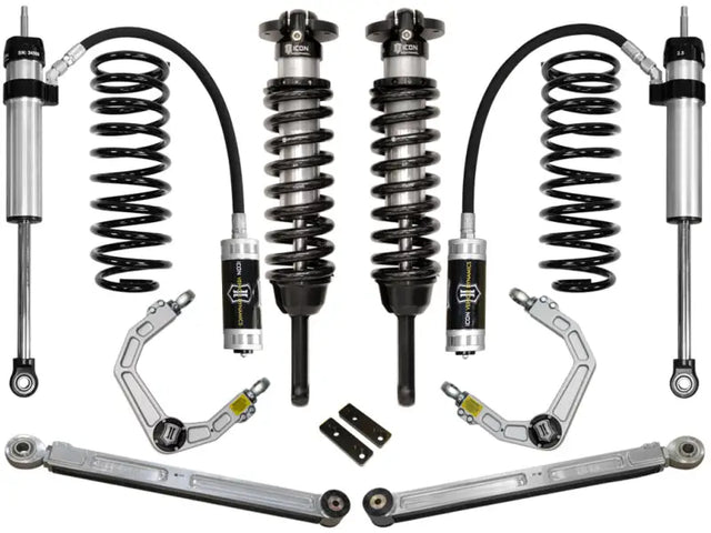 ICON 2010+ Toyota FJ/4Runner 0-3.5in Stage 4 Suspension System with Billet Upper Control Arms featuring Delta Joint technology for superior performance and durability.