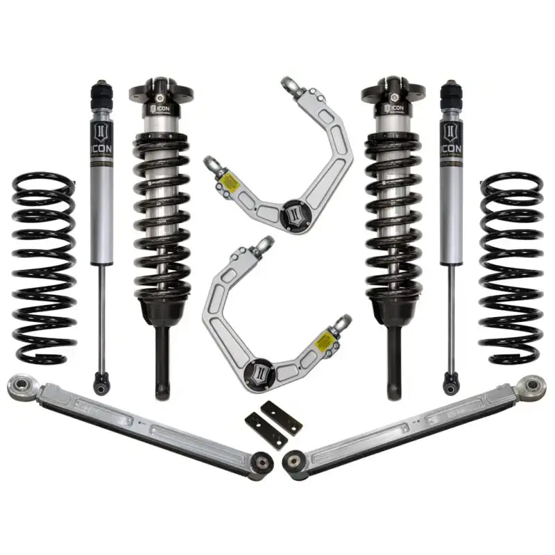 ICON 2010+ Toyota FJ/4Runner 0-3.5in Stage 3 Suspension System with Billet UCA, featuring upper control arms with ICON's patented Delta Joint, ideal for RV, off-road, and truck accessories, Performance, Truck & Automotive, Suspension, AVADA - Best Sellers