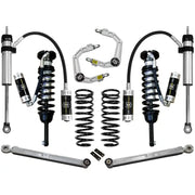 ICON 2010+ Toyota FJ/4Runner 0-3.5in Stage 5 Suspension System w/Billet UCA, featuring heavy-duty components including coilovers, shocks, springs, and upper control arms with Delta Joint technology.