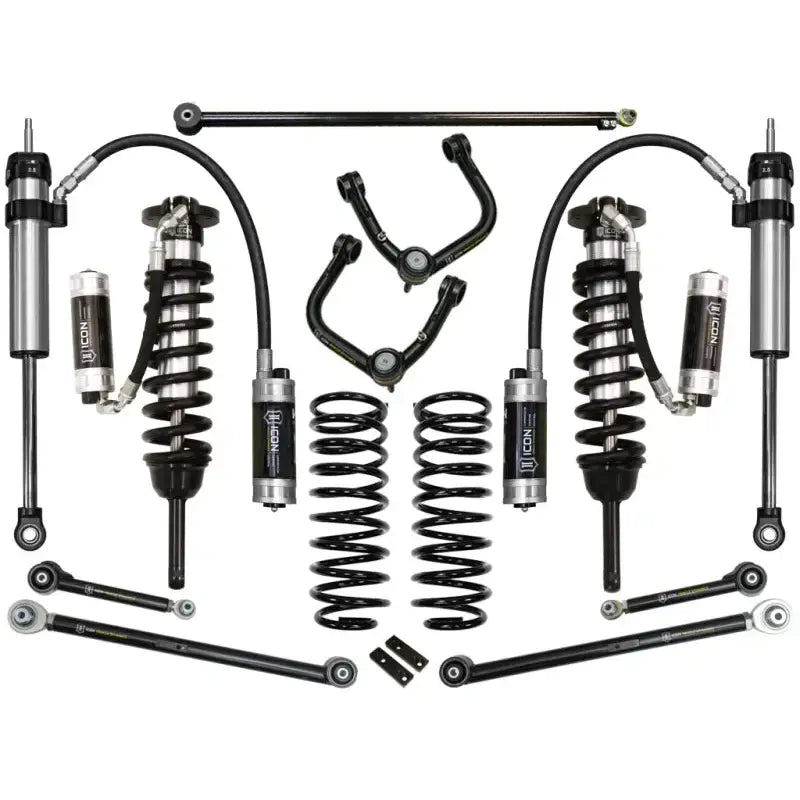 ICON 2010+ Toyota FJ/4Runner 0-3.5in Stage 7 Suspension System with Tubular UCA, durable Delta Joint, compatible with 2010-UP 4Runner and 2010-2014 FJ Cruiser.
