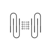 ICON 67003 ICON 2011+ Ford F-250/F-350 Rear 15in U-Bolt Kit - 67003