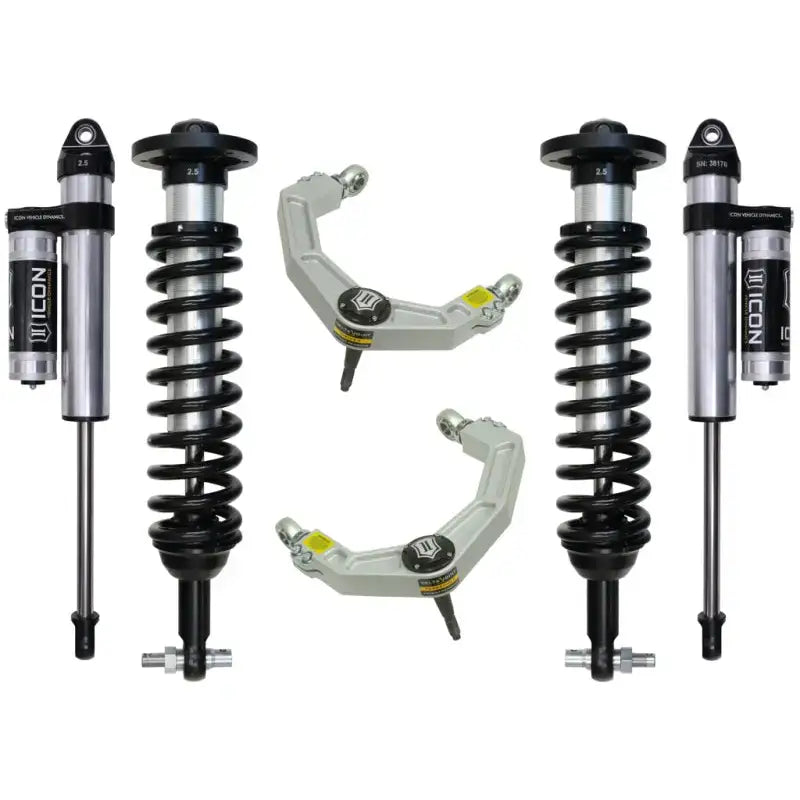 ICON 2015+ Ford F-150 4WD Stage 3 Suspension System with Billet Upper Control Arms and Delta Joint technology.