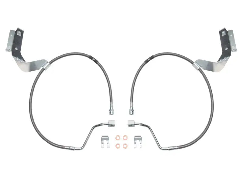 ICON 2017+ Ford F-250/F-350 Front 4.5 & 7in Extended SS Brake Line Kit - 61110