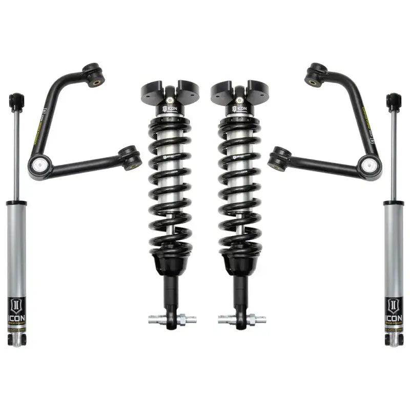 ICON 2019+ GM 1500 1.5-3.5in Stage 2 Suspension System with Tubular UCA, featuring Delta Joint technology for enhanced durability and performance.