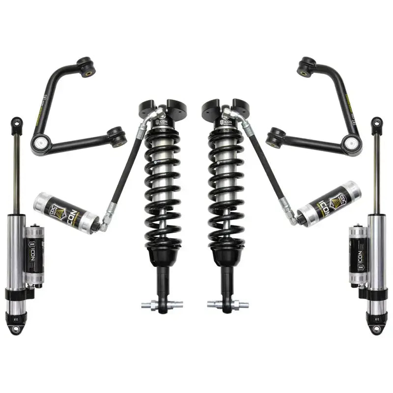 ICON 2019+ GM 1500 1.5-3.5in Stage 4 Suspension System w/Tubular UCA featuring tubular steel upper control arms.