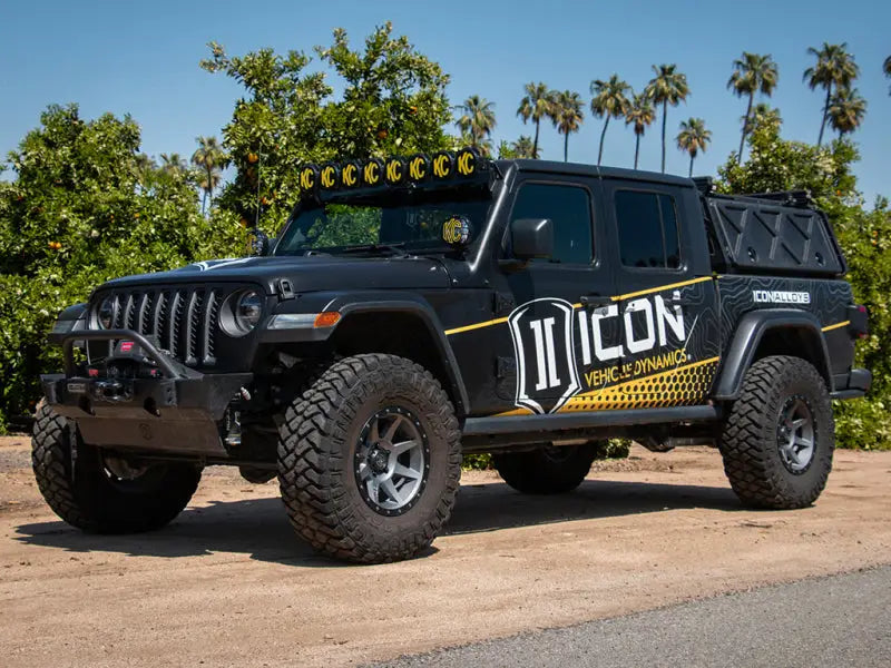 ICON 2020+ Jeep Gladiator JT equipped with 2.5in Stage 1 Suspension System for enhanced off-road performance.