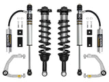 ICON 2022+ Toyota Tundra 1.25-3.5in Stage 5 Suspension System (BILLET), featuring remote reservoir shocks and billet upper control arms designed for enhanced on and off-road performance.