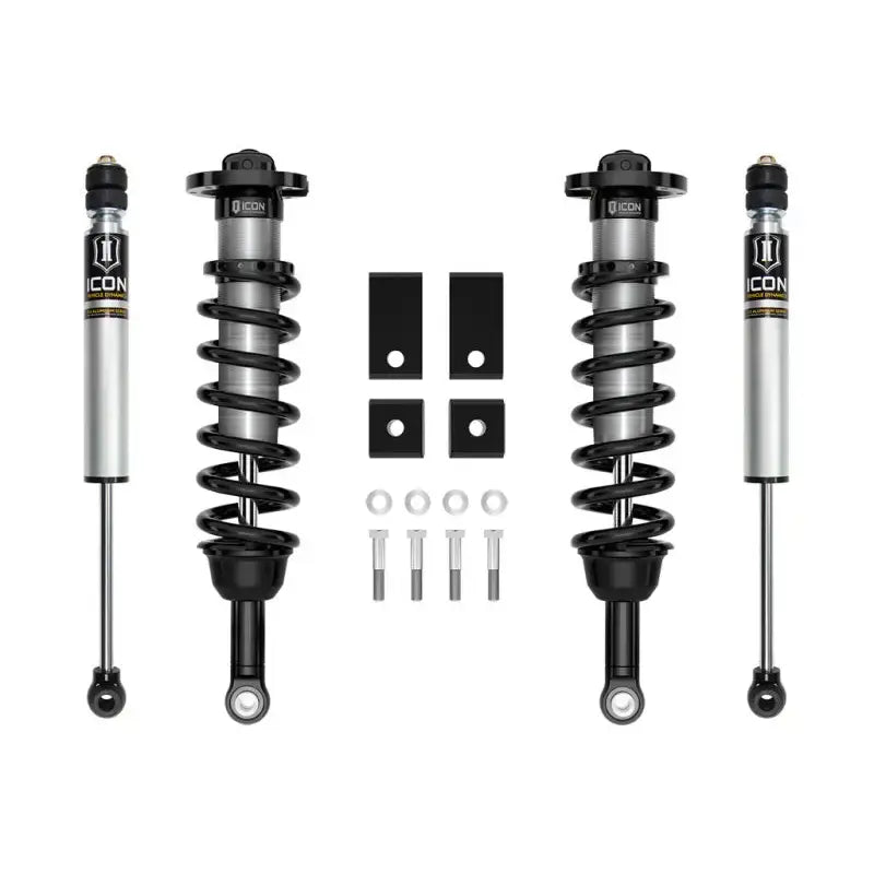 ICON 2022+ Toyota Tundra 1.5-2.25in Stage 3 Suspension System with V.S. 2.0 Aluminum Series Rear Shocks and V.S. 2.5 Series Front Coilovers.