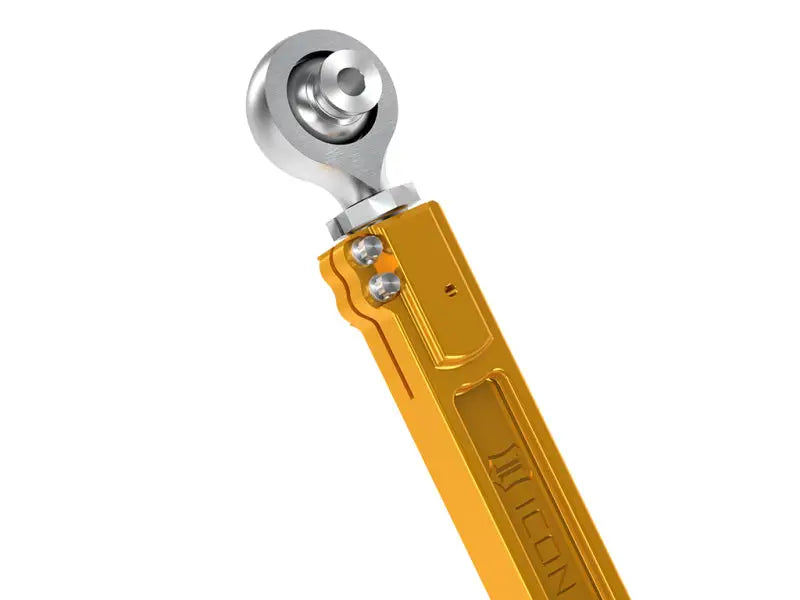 Gold-colored adjustable rear upper link with spherical bearing for Toyota Tundra Tacoma upgrade