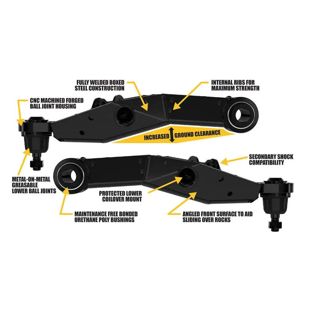 Icon High Clearance Stock Width Design Control Arm 54300 - 05-23 Tacoma Lower Arms