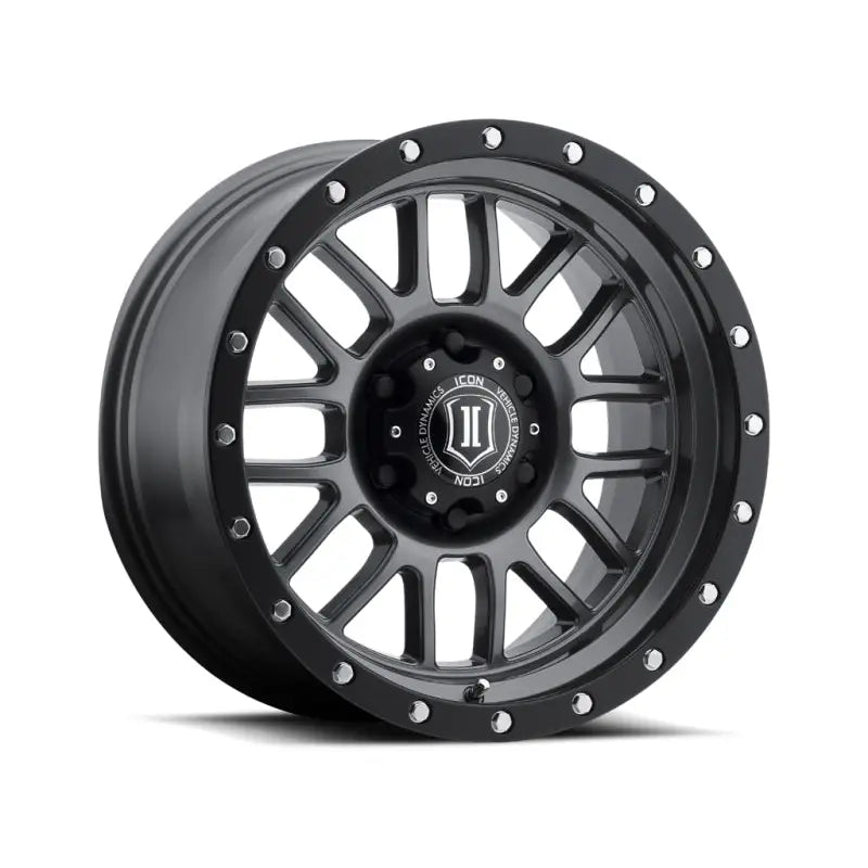 ICON 1217857347GM ICON Alpha 17x8.5 5x5 0mm Offset 4.75in BS 71.5mm Bore Gun Metal Wheel - 1217857347GM