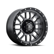 ICON 1217858347GM ICON Alpha 17x8.5 6x5.5 0mm Offset 4.75in BS 106.1mm Bore Gun Metal Wheel - 1217858347GM