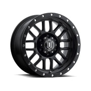 ICON 1217858347SB ICON Alpha 17x8.5 6x5.5 0mm Offset 4.75in BS 106.1mm Bore Satin Black Wheel - 1217858347SB