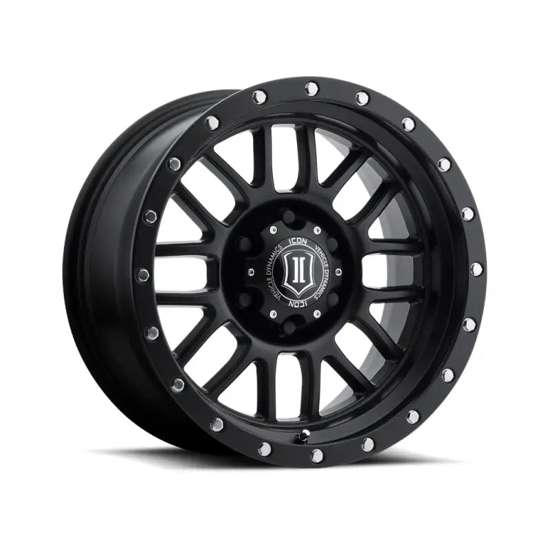 ICON 1217858347SB ICON Alpha 17x8.5 6x5.5 0mm Offset 4.75in BS 106.1mm Bore Satin Black Wheel - 1217858347SB