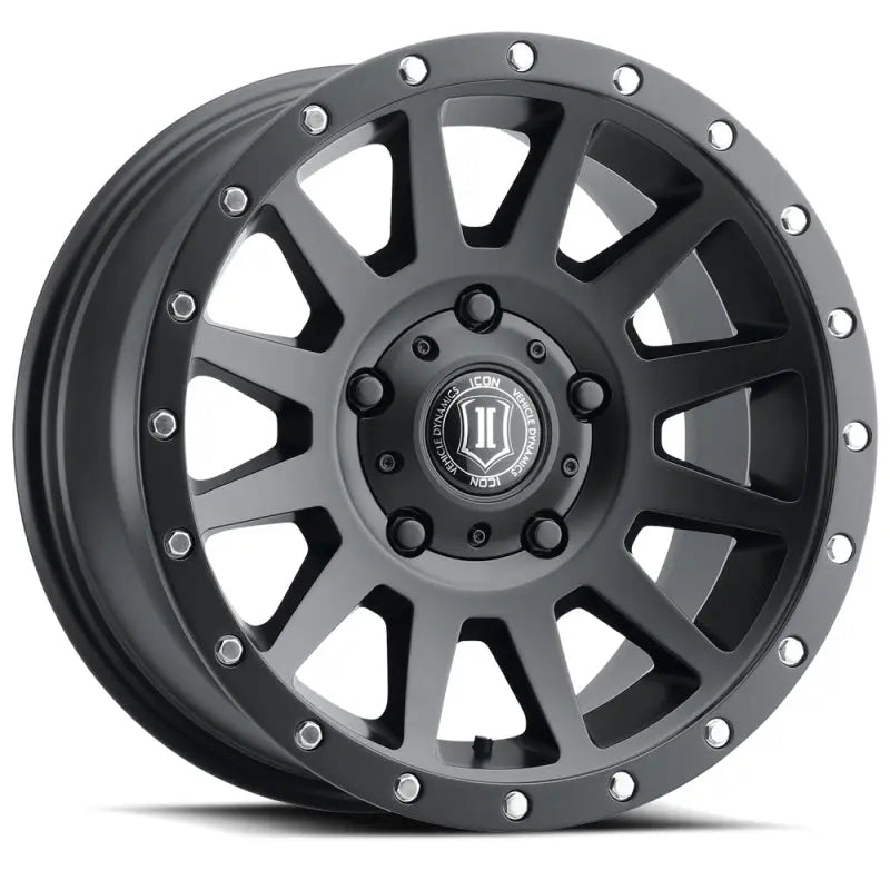 ICON 2017855557SB ICON Compression 17x8.5 5x150 25mm Offset 5.75in BS 110.1mm Bore Satin Black Wheel - 2017855557SB