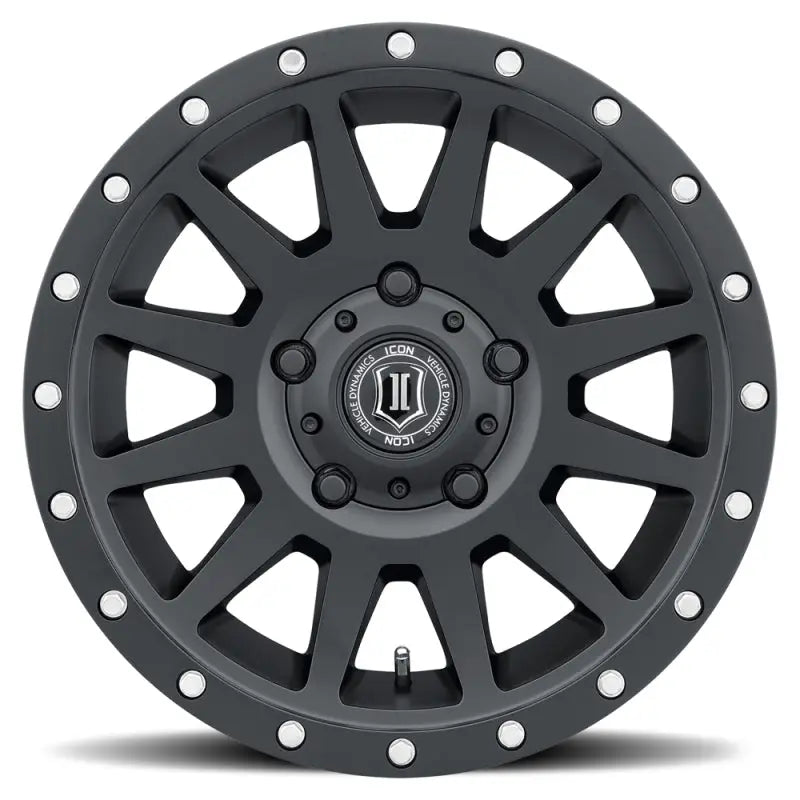 ICON 2017855557SB ICON Compression 17x8.5 5x150 25mm Offset 5.75in BS 110.1mm Bore Satin Black Wheel - 2017855557SB
