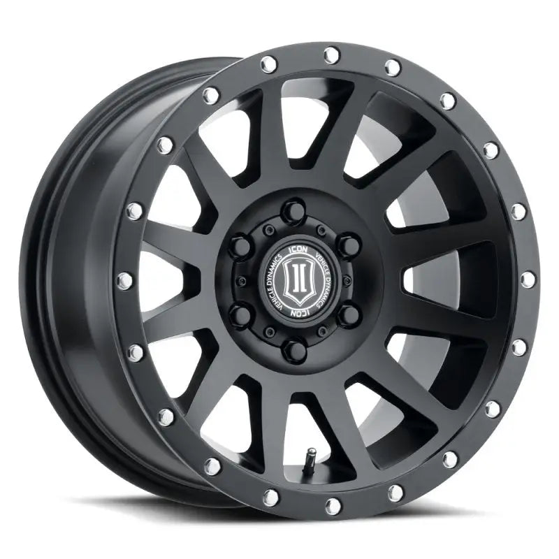 ICON 2017857345SB ICON Compression 17x8.5 5x5 -6mm Offset 4.5in BS 71.5mm Bore Satin Black Wheel - 2017857345SB