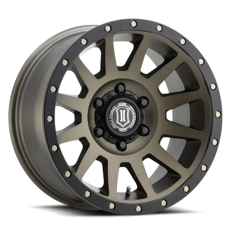 ICON 2017858347BR ICON Compression 17x8.5 6x5.5 0mm Offset 4.75in BS 106.1mm Bore Bronze Wheel - 2017858347BR
